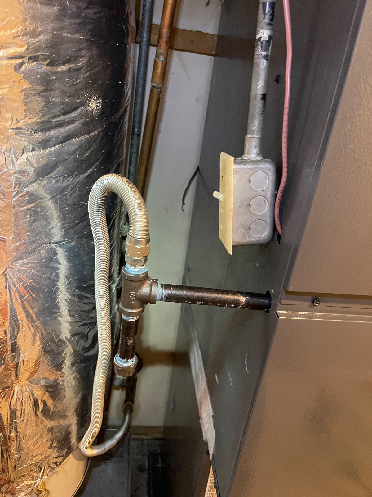 Electrical and piping connections on new system